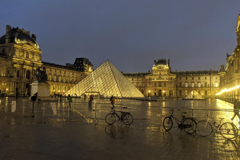 Louvre Museum and Pyramide du Louvre